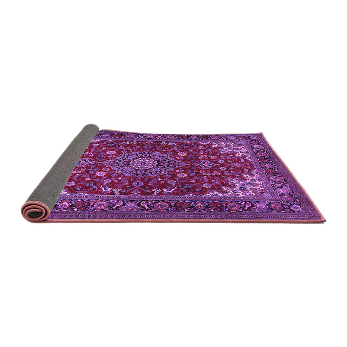 Sideview of Medallion Purple Traditional Rug, tr1722pur