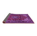 Sideview of Medallion Purple Traditional Rug, tr1722pur