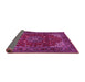 Sideview of Medallion Pink Traditional Rug, tr1722pnk