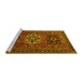 Sideview of Machine Washable Persian Yellow Traditional Rug, wshtr1723yw