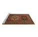 Sideview of Machine Washable Persian Brown Traditional Rug, wshtr1723brn