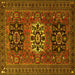 Square Machine Washable Persian Yellow Traditional Rug, wshtr1723yw