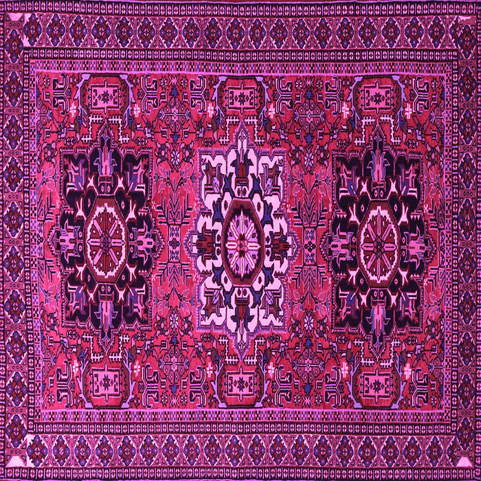 Square Machine Washable Persian Pink Traditional Rug, wshtr1723pnk