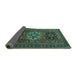 Sideview of Persian Turquoise Traditional Rug, tr1723turq