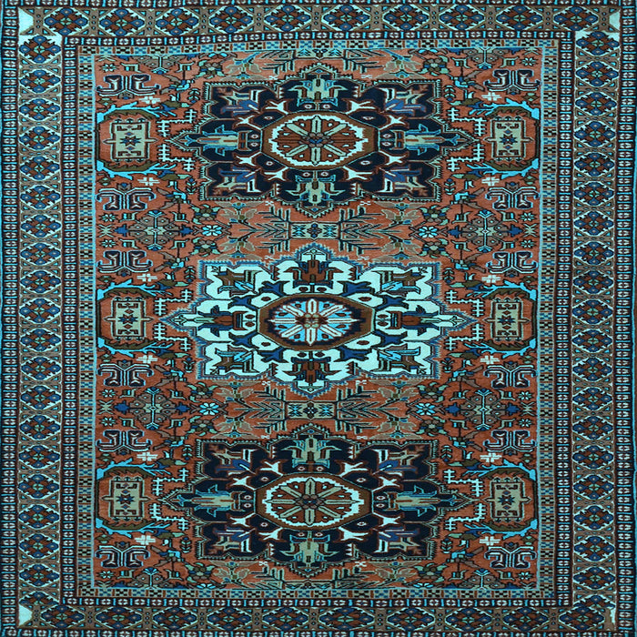 Square Persian Light Blue Traditional Rug, tr1723lblu