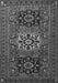 Serging Thickness of Machine Washable Persian Gray Traditional Rug, wshtr1723gry