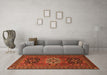 Machine Washable Persian Orange Traditional Area Rugs in a Living Room, wshtr1723org