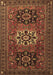 Machine Washable Persian Brown Traditional Rug, wshtr1723brn