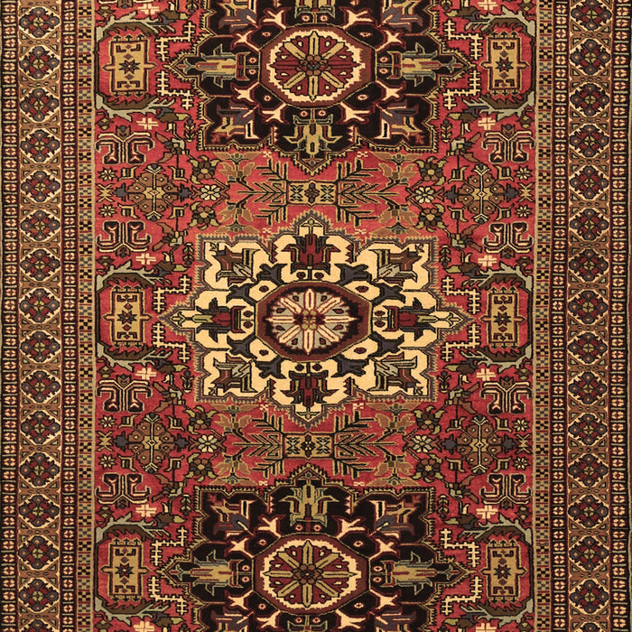 Machine Washable Persian Brown Traditional Rug, wshtr1723brn