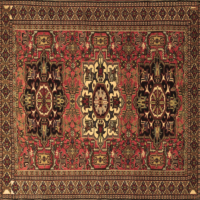 Square Persian Brown Traditional Rug, tr1723brn