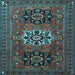 Square Machine Washable Persian Light Blue Traditional Rug, wshtr1723lblu