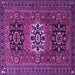 Square Persian Purple Traditional Rug, tr1723pur