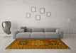 Machine Washable Persian Yellow Traditional Rug in a Living Room, wshtr1723yw