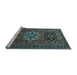 Sideview of Machine Washable Persian Light Blue Traditional Rug, wshtr1723lblu