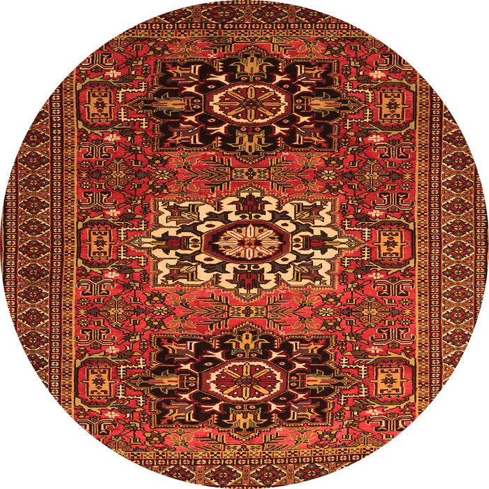 Square Persian Orange Traditional Rug, tr1723org