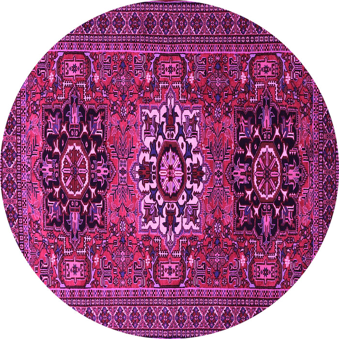 Round Persian Pink Traditional Rug, tr1723pnk