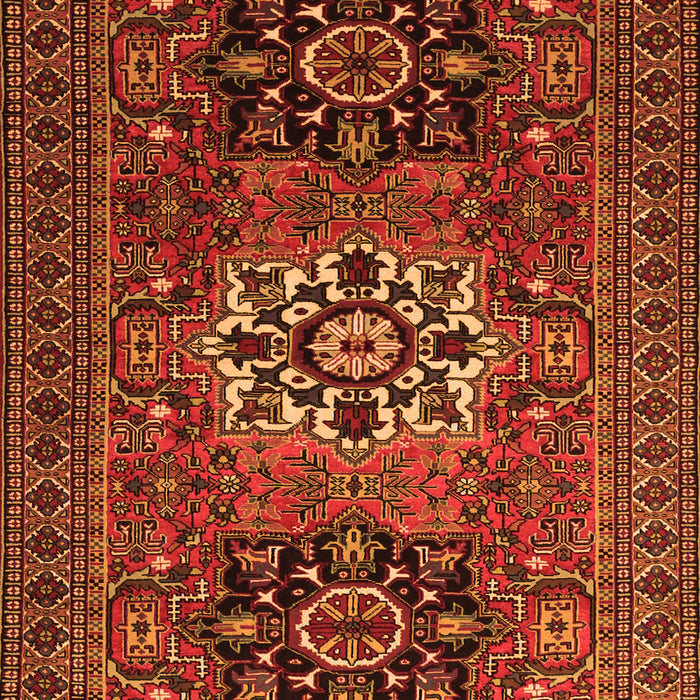 Serging Thickness of Machine Washable Persian Orange Traditional Area Rugs, wshtr1723org