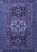 Machine Washable Persian Blue Traditional Rug, wshtr1723blu