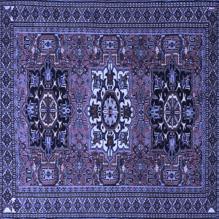 Square Persian Blue Traditional Rug, tr1723blu