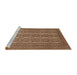 Sideview of Machine Washable Traditional Saddle Brown Rug, wshtr1724