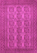 Machine Washable Persian Pink Traditional Rug, wshtr1724pnk