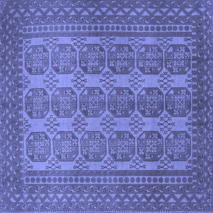 Square Persian Blue Traditional Rug, tr1724blu