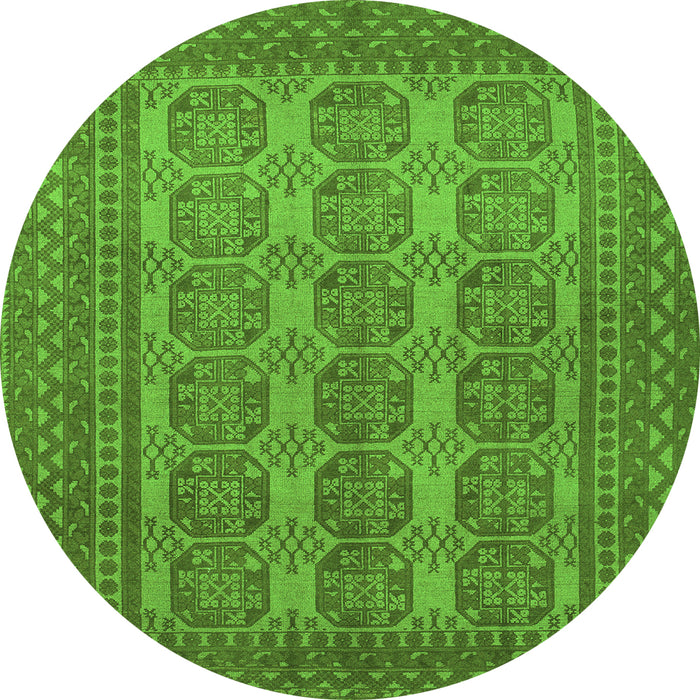 Machine Washable Persian Green Traditional Area Rugs, wshtr1724grn