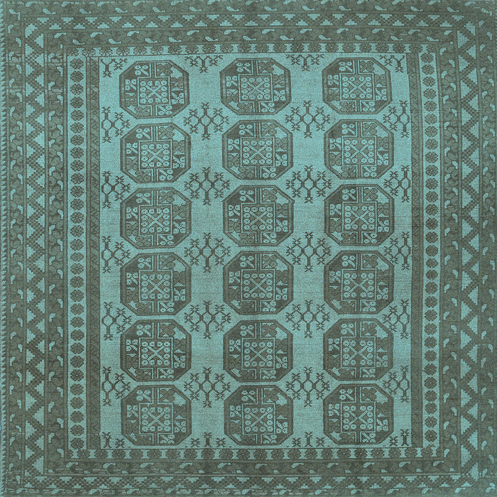 Square Persian Light Blue Traditional Rug, tr1724lblu