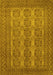 Machine Washable Persian Yellow Traditional Rug, wshtr1724yw