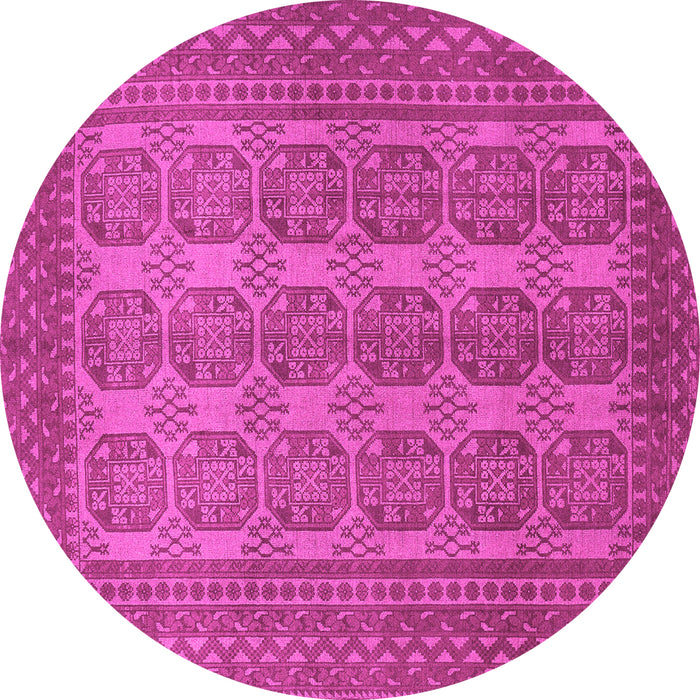 Round Persian Pink Traditional Rug, tr1724pnk