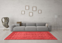 Machine Washable Persian Red Traditional Rug, wshtr1724red