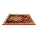 Sideview of Machine Washable Persian Brown Traditional Rug, wshtr1725brn