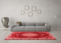 Machine Washable Persian Red Traditional Rug, wshtr1725red