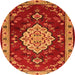 Square Persian Orange Traditional Rug, tr1725org