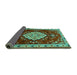 Sideview of Persian Turquoise Traditional Rug, tr1725turq