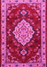 Machine Washable Persian Pink Traditional Rug, wshtr1725pnk