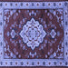 Square Persian Blue Traditional Rug, tr1725blu