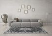 Machine Washable Persian Gray Traditional Rug in a Living Room,, wshtr1725gry