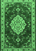 Machine Washable Persian Emerald Green Traditional Area Rugs, wshtr1725emgrn