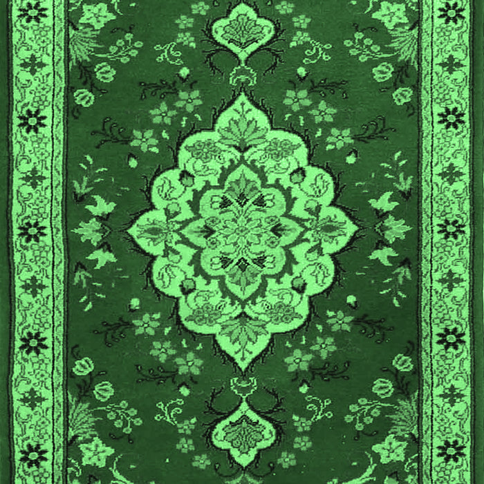 Machine Washable Persian Emerald Green Traditional Area Rugs, wshtr1725emgrn