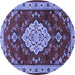 Round Persian Blue Traditional Rug, tr1725blu