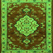 Serging Thickness of Persian Green Traditional Rug, tr1725grn