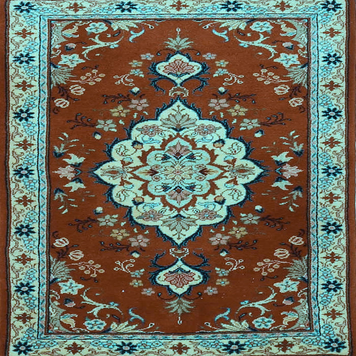 Square Persian Light Blue Traditional Rug, tr1725lblu