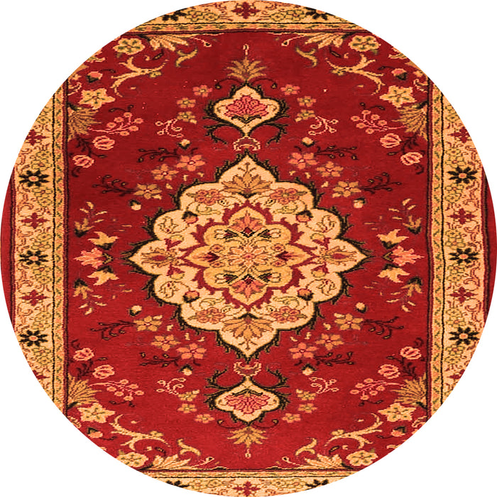 Machine Washable Persian Orange Traditional Area Rugs, wshtr1725org