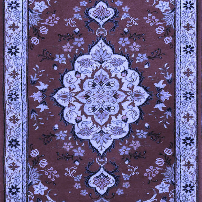Machine Washable Persian Blue Traditional Rug, wshtr1725blu