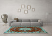 Machine Washable Persian Light Blue Traditional Rug in a Living Room, wshtr1725lblu