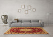 Machine Washable Persian Brown Traditional Rug in a Living Room,, wshtr1725brn