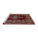 Sideview of Machine Washable Traditional Dark Almond Brown Rug, wshtr1726