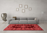 Machine Washable Persian Red Traditional Rug, wshtr1726red