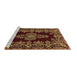 Sideview of Machine Washable Persian Brown Traditional Rug, wshtr1726brn